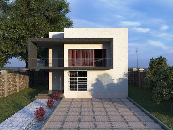 Draft exterior render of a two-storey house